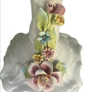 Vintage Carraro Italian Candlestick Holders, Vintage Capodimonte, By Stile